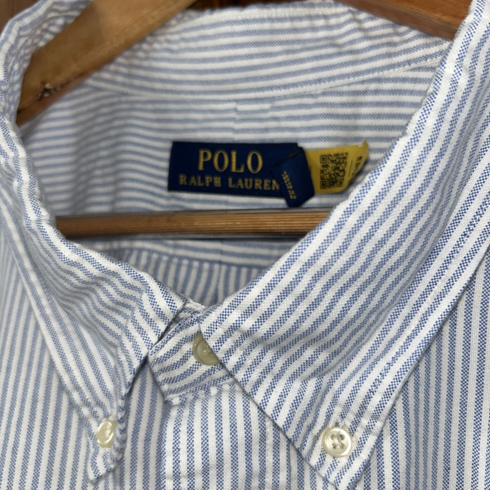 Mens Polo Ralph Lauren Big & Tall L/S Oxford Button Down Shirt Sz 5XB